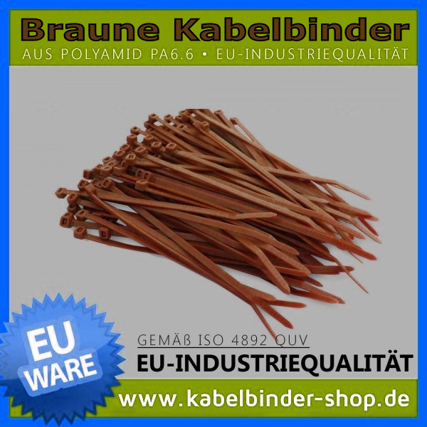 4,8x290mm Kabelbinder in braun