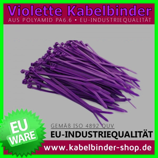 4,8x200mm Kabelbinder in Lila (Violett)