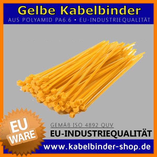 2,6x100mm Kabelbinder in gelb